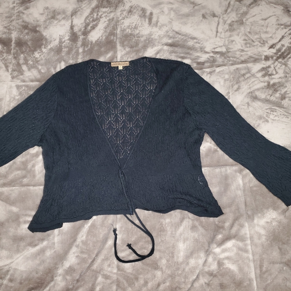 Black knit cardigan